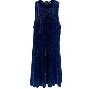 Romeo Juliet Couture Dress Women Small Black Velvet Velour Sleeveless Goth Fairy